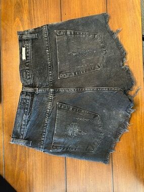 Brandy Melville Black Distressed Denim Jean Shorts